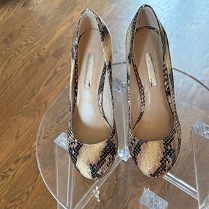 H by Halston Snakeskin Patterned Heels
